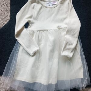 Zara Cream Ribbed Knit Dress